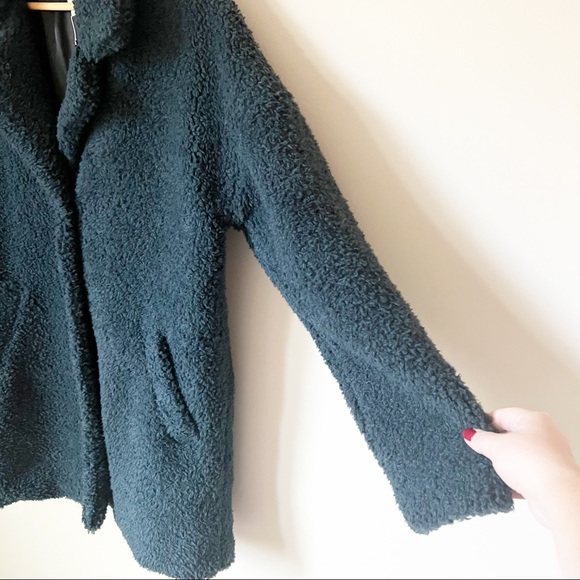 Gentle Fawn Vera Popcorn Short Teddy Coat Dark Teal Green S NWT - Picture 9 of 13